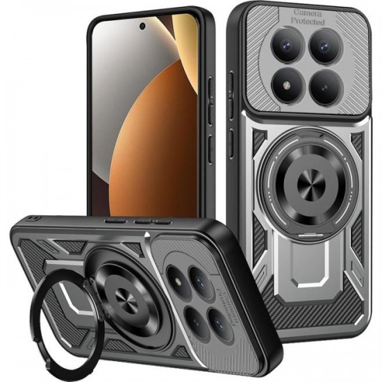 (Xiaomi Redmi Note 15 Pro Plus/Poco M8 Pro) Techsuit Back Cover RuggedCam Ανθεκτική με KickStand & MagSafe Gray
