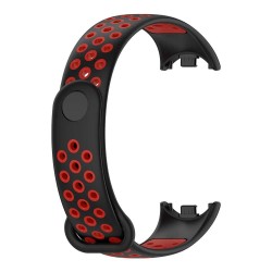 (Xiaomi Smart Band 8/9/10) Sonique Sport Λουράκι Σιλικόνης Μαύρο/Κόκκινο
