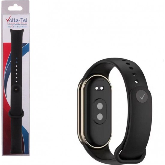 (Xiaomi Smart Band 8/9/10) Volte-Tel Λουράκι Σιλικόνης Μαύρο
