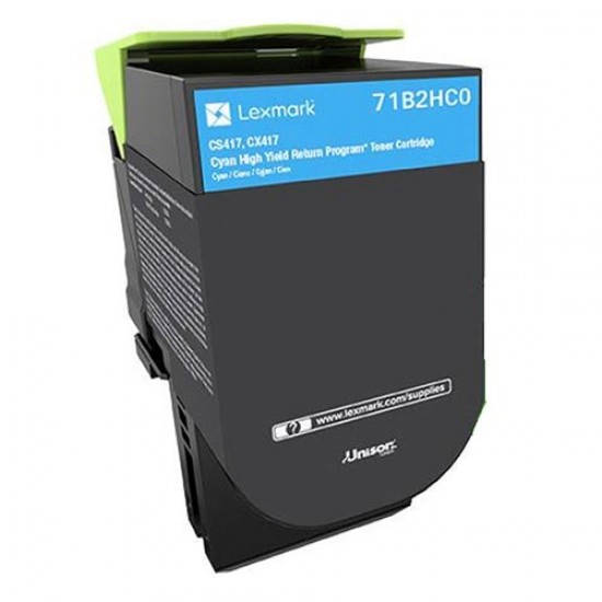 LEXMARK CS/CX417/517 TONER CYAN HC 3.5K (71B2HC0) (LEX71B2HC0) LEXMARK CS/CX417/517 TONER CYAN HC 3.5K (71B2HC0) (LEX71B2HC0)