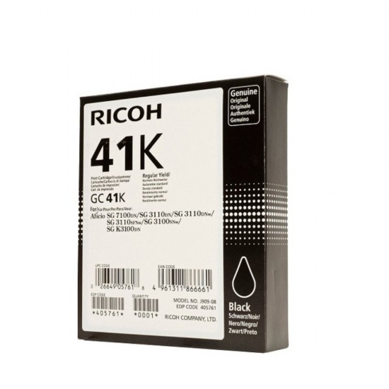 RICOH AFICIO SG3100 SERIES INK BLACK (2.5k) (405761) (RICGC41K) RICOH AFICIO SG3100 SERIES INK BLACK (2.5k) (405761) (RICGC41K)