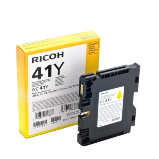 RICOH AFICIO SG3100 SERIES INK YELLOW (2.2k) (405764) (RICGC41Y) RICOH AFICIO SG3100 SERIES INK YELLOW (2.2k) (405764) (RICGC41Y)