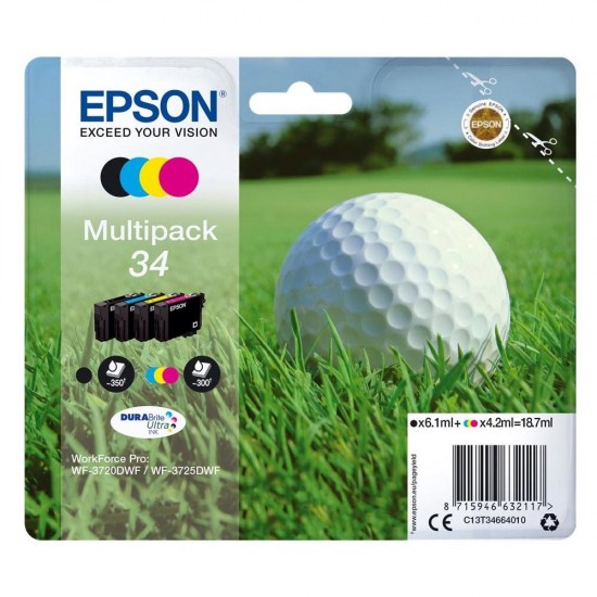 Epson Μελάνι Inkjet No.34 Multipack (C13T34664010) (EPST346640) Epson Μελάνι Inkjet No.34 Multipack (C13T34664010) (EPST346640)