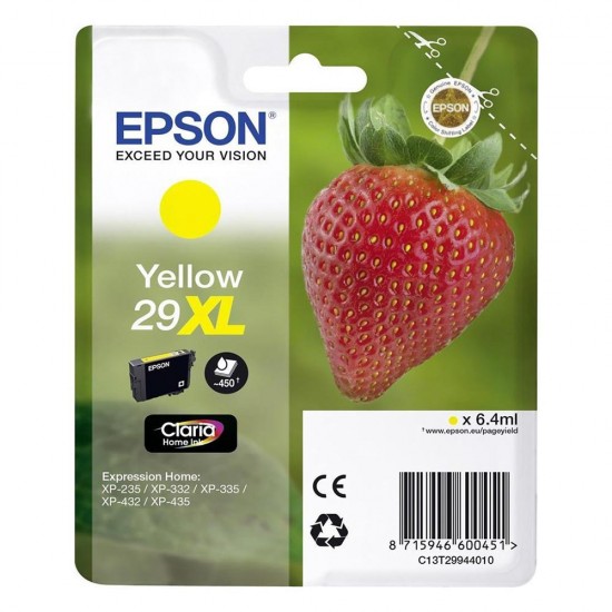 Epson Μελάνι Inkjet Series 29 Yellow XL (C13T29944012) (EPST299440) Epson Μελάνι Inkjet Series 29 Yellow XL (C13T29944012) (EPST299440)