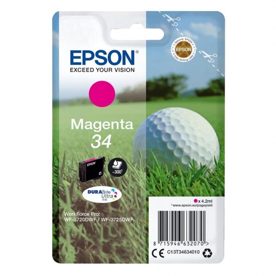 Epson Μελάνι Inkjet No.34 Magenta (C13T34634010) (EPST346340) Epson Μελάνι Inkjet No.34 Magenta (C13T34634010) (EPST346340)