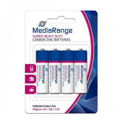 MediaRange Super Heavy Duty Carbon-Zinc Mignon AA|R6|1.5V Pack 4  (MRBAT144) MediaRange Super Heavy Duty Carbon-Zinc Mignon AA|R6|1.5V Pack 4  (MRBAT144)