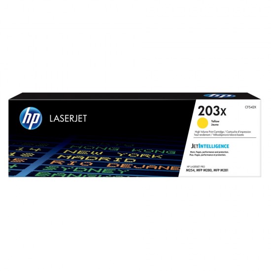 HP 203X LaserJet HC Yellow Toner (2.5k) (CF542X) (HPCF542X)