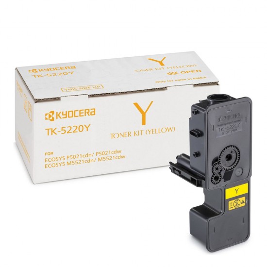 KYOCERA ECOSYS M5521MFP/P5021 TONER YELLOW (TK-5220Y) (KYOTK5220Y) KYOCERA ECOSYS M5521MFP/P5021 TONER YELLOW (TK-5220Y) (KYOTK5220Y)