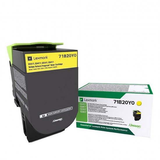 LEXMARK CS/CX317/417/517 TONER YELLOW 2.3K (71B20Y0) (LEX71B20Y0) LEXMARK CS/CX317/417/517 TONER YELLOW 2.3K (71B20Y0) (LEX71B20Y0)