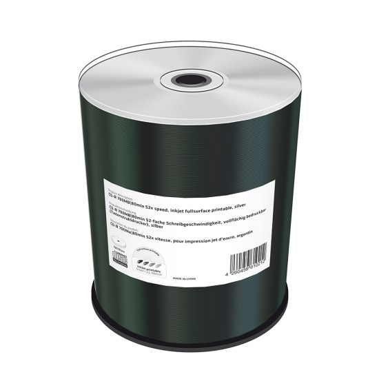 MediaRange CD-R 80' 700MB 52x silver, inkjet fullsurface printable, Cake Box x 100 (MR244) MediaRange CD-R 80' 700MB 52x silver, inkjet fullsurface printable, Cake Box x 100 (MR244)