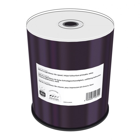 MediaRange DVD+R 4.7GB|120min 16x speed, inkjet fullsurface printable, Cake 100 (MR414) MediaRange DVD+R 4.7GB|120min 16x speed, inkjet fullsurface printable, Cake 100 (MR414)