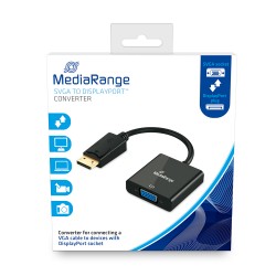 Καλώδιο MediaRange SVGA to DisplayPort converter, VGA socket/DP plug, 15cm, black (MRCS173) Καλώδιο MediaRange SVGA to DisplayPort converter, VGA socket/DP plug, 15cm, black (MRCS173)