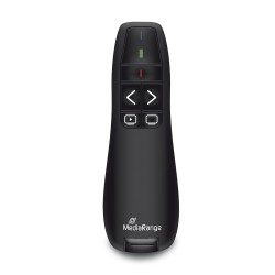 MediaRange 5-button wireless presenter with red laser pointer, black (MROS220) MediaRange 5-button wireless presenter with red laser pointer, black (MROS220)