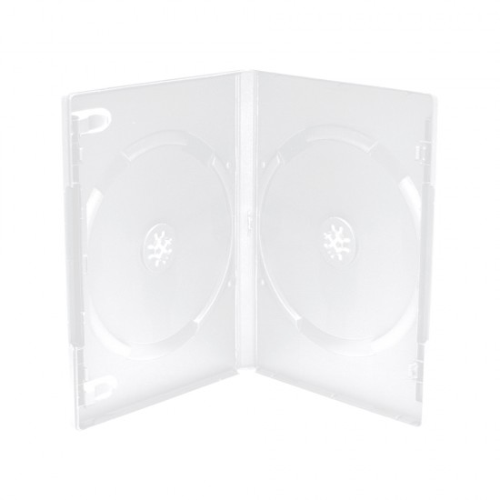 MediaRange DVD Case  for 2 Discs 14mm machine packing grade Frosted/Transparent (MRBOX26-M)