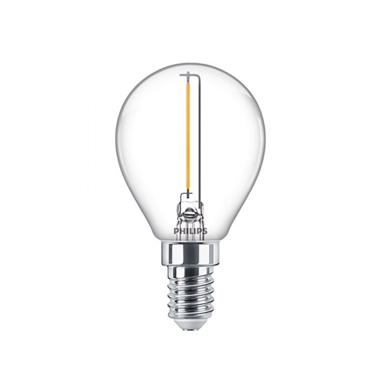 Philips E14 LED Warm White Filament Ball Bulb 1.4W (15W)(LPH02378) (PHILPH02378)