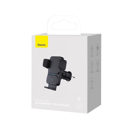Baseus Car Mount Wireless Charger Wisdom Auto Alignment Air Outlet base QI 15W Black (CGZX000001) (BASCGZX000001) Baseus Car Mount Wireless Charger Wisdom Auto Alignment Air Outlet base QI 15W Black (CGZX000001) (BASCGZX000001)