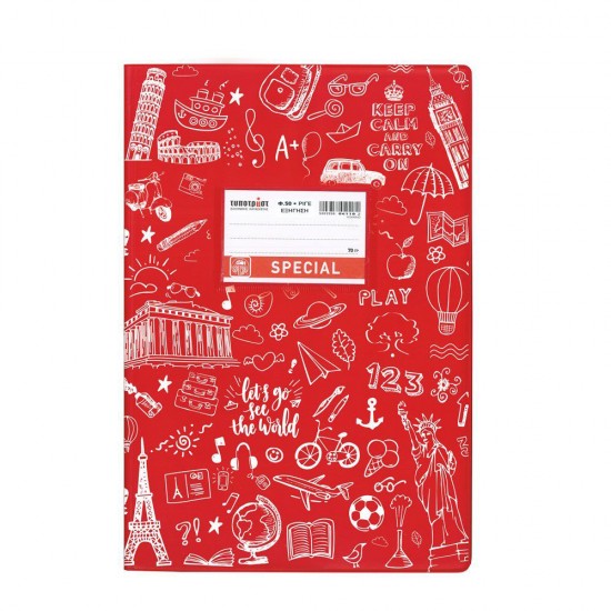 Doodle Εξήγηση Κόκκινη Ριγέ 17x25 50φ. (4322) (TYP4322) Doodle Εξήγηση Κόκκινη Ριγέ 17x25 50φ. (4322) (TYP4322)
