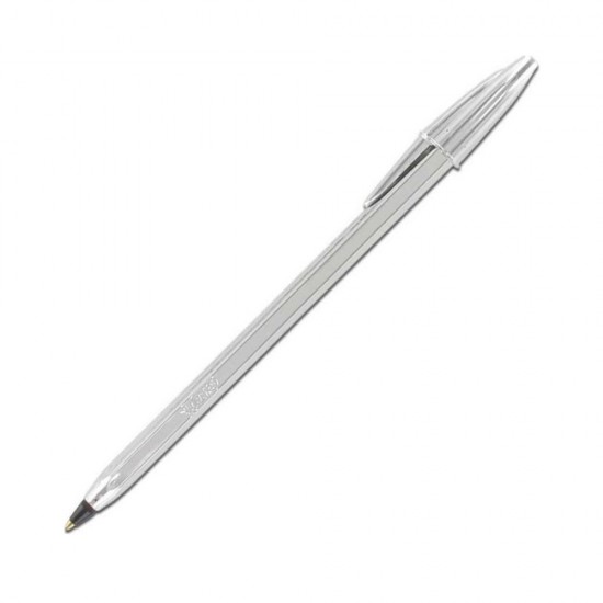 Στυλό Διαρκείας BIC Ballpoint 1.0mm Cristal Original Shine Silver (Μαύρο) (921339) (BIC921339)