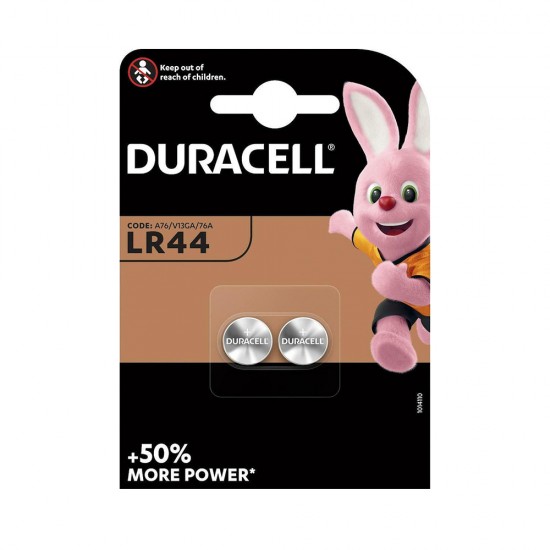 Duracell Long Lasting Power Αλκαλικές Μπαταρίες Ρολογιών LR44 1.5V 2τμχ (DLLPLR44)(DURDLLPLR44)