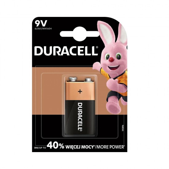 Duracell Plus Αλκαλική Μπαταρία 9V 1τμχ (40% More Power) (D6LR61)(DURD6LR61) Duracell Plus Αλκαλική Μπαταρία 9V 1τμχ (40% More Power) (D6LR61)(DURD6LR61)