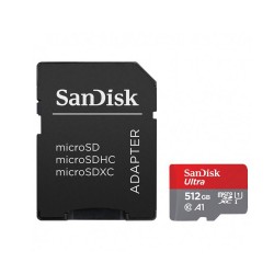 Sandisk Ultra microSDXC 512GB Class 10 U1 A1 UHS-I 140MB/s (SDSQUAC-512G-GN6MA) (SANSDSQUAC-512G-GN6MA) Sandisk Ultra microSDXC 512GB Class 10 U1 A1 UHS-I 140MB/s (SDSQUAC-512G-GN6MA) (SANSDSQUAC-512G-GN6MA)