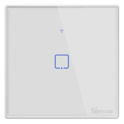 SONOFF Smart Διακόπτης T2EU1C-RF 433MHz, Αφής, Μονός, Λευκός (TX-T2EU1C-RF) (SONTXT2EU1C)