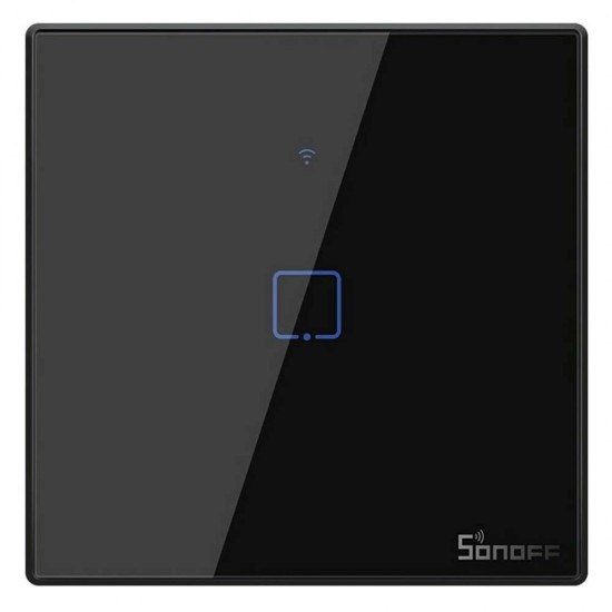 Sonoff TX-T3EU1C Χωνευτός Διακόπτης Τοίχου Wi-Fi για Έλεγχο Φωτισμού με Πλαίσιο και Ένα Πλήκτρο Αφής Φωτιζόμενος Μαύρος (IM190314018) (SONIM190314018) Sonoff TX-T3EU1C Χωνευτός Διακόπτης Τοίχου Wi-Fi για Έλεγχο Φωτισμού με Πλαίσιο και Ένα Πλήκτρο Αφής Φωτιζόμενος Μαύρος (IM190314018) (SONIM190314018)