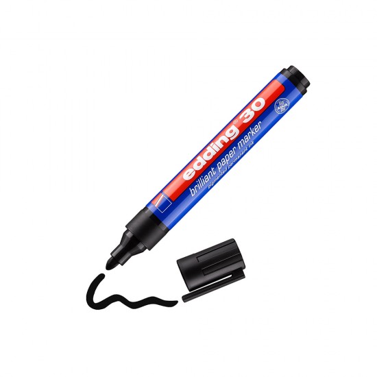 Edding 30 Brilliant Paper Marker Black (4-30001) (EDD4-30001) Edding 30 Brilliant Paper Marker Black (4-30001) (EDD4-30001)
