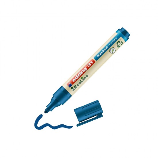 Edding 31 EcoLine Flipchart Marker Blue (4-31003) (EDD4-31003)