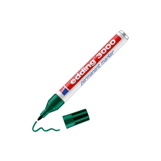 Edding 3000 Permanent Marker Green (4-3000004) (EDD4-3000004) Edding 3000 Permanent Marker Green (4-3000004) (EDD4-3000004)