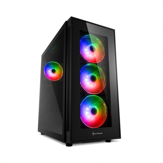 Sharkoon TG5 Pro RGB Gaming Midi Tower Computer Case Black (23356973) (SHR23356973) Sharkoon TG5 Pro RGB Gaming Midi Tower Computer Case Black (23356973) (SHR23356973)