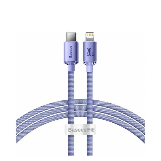 Baseus Crystal Shine Braided USB-C to Lightning Cable 20W Μωβ 1.2m (CAJY000205) (BASCAJY000205) Baseus Crystal Shine Braided USB-C to Lightning Cable 20W Μωβ 1.2m (CAJY000205) (BASCAJY000205)