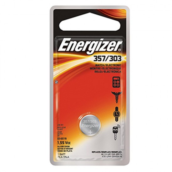 Energizer 357/303 Μπαταρία Silver Oxide Ρολογιών SR44 1.55V 1τμχ (9282391) (ENE9282391) Energizer 357/303 Μπαταρία Silver Oxide Ρολογιών SR44 1.55V 1τμχ (9282391) (ENE9282391)