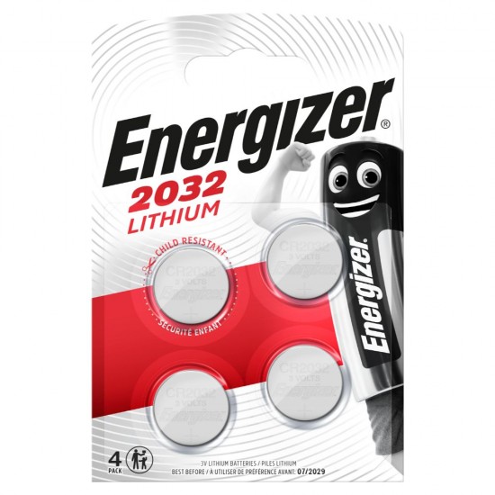 Energizer Μπαταρίες Λιθίου Ρολογιών CR2032 3V 4τμχ (10538519) (ENE10538519) Energizer Μπαταρίες Λιθίου Ρολογιών CR2032 3V 4τμχ (10538519) (ENE10538519)
