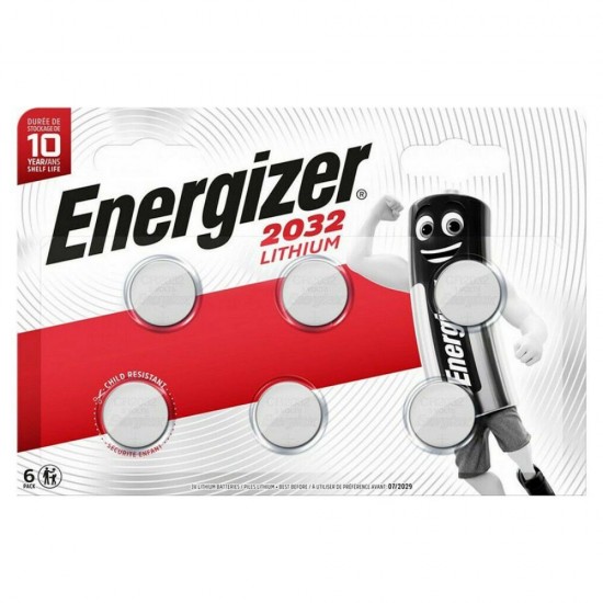 Energizer Μπαταρίες Λιθίου Ρολογιών CR2032 3V 6τμχ (25124656) (ENE25124656) Energizer Μπαταρίες Λιθίου Ρολογιών CR2032 3V 6τμχ (25124656) (ENE25124656)