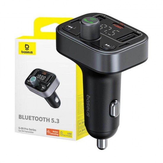 Baseus FM Transmitter Αυτοκινήτου με Bluetooth S-09 Pro (C10762200113) (BASC10762200113) Baseus FM Transmitter Αυτοκινήτου με Bluetooth S-09 Pro (C10762200113) (BASC10762200113)