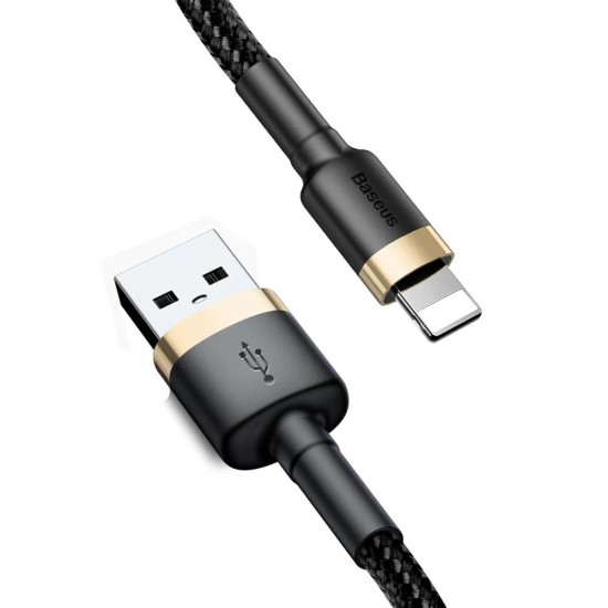 Baseus Cafule Braided USB to Lightning Cable Μαύρο/Χρυσό 2m (CALKLF-CV1) (BASCALKLF-CV1) Baseus Cafule Braided USB to Lightning Cable Μαύρο/Χρυσό 2m (CALKLF-CV1) (BASCALKLF-CV1)