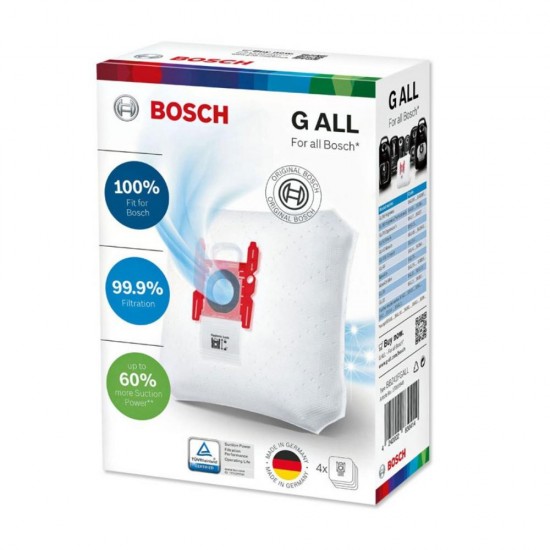 Bosch Σακούλες Σκούπας 4τμχ Συμβατή με Σκούπα Bosch / Siemens (BBZ41FGALL) (BSHBBZ41FGALL) Bosch Σακούλες Σκούπας 4τμχ Συμβατή με Σκούπα Bosch / Siemens (BBZ41FGALL) (BSHBBZ41FGALL)