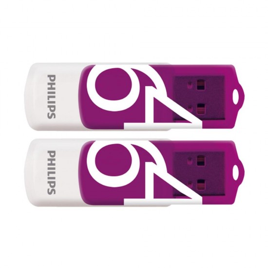 Philips Vivid pack 64GB USB 2.0 Stick Μωβ (FM64FD05D/00) (PHIFM64FD05D-00) Philips Vivid pack 64GB USB 2.0 Stick Μωβ (FM64FD05D/00) (PHIFM64FD05D-00)