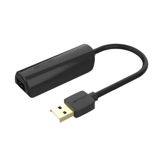 VENTION USB 2.0 to 100Mbps Ethernet Adapter ABS Type Black 0.15M (CEGBB) (VENCEGBB)