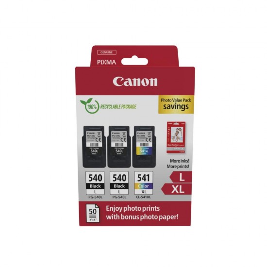 Canon Μελάνι Inkjet PG-540Lx2/CL-541XL Ph.Value Pack (5224B015) (CANCL-541XLPVP)