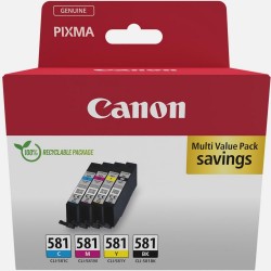 Canon Μελάνι Inkjet CLI-581 CMYK (2103C007) (CANCLI-581MP) Canon Μελάνι Inkjet CLI-581 CMYK (2103C007) (CANCLI-581MP)