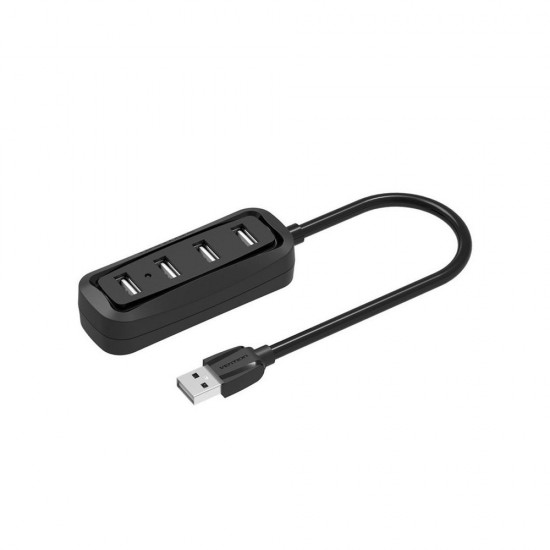 VENTION 4-Ports USB 2.0 Hub 0.5M Black (VAS-J43-B050) (VENVAS-J43-B050)