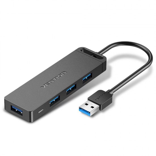 VENTION 4-Port USB 3.0 Hub with Power Supply 0.5M Black (CHLBD) (VENCHLBD)