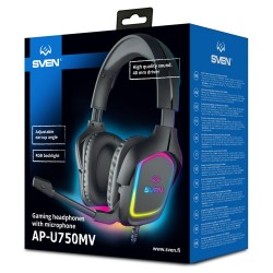 Sven Gaming Headphones With Microphone AP-U750MV Black (SV-020781) Sven Gaming Headphones With Microphone AP-U750MV Black (SV-020781)