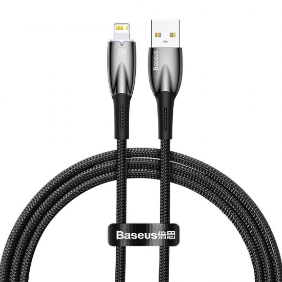 Baseus USB cable for Lightning Glimmer Series 2.4A 1m Black (CADH000201) (BASCADH000201) Baseus USB cable for Lightning Glimmer Series 2.4A 1m Black (CADH000201) (BASCADH000201)