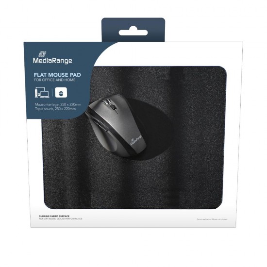 MediaRange Flat Mousepad 250x220x3mm Black (MROS253)