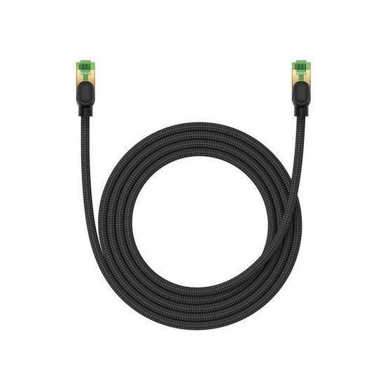Baseus Καλώδιο Δικτύου Ethernet RJ45 Cat.8 με Πλεκτό Περίβλημα 40Gbps 2m Μαύρο (B0013320C111-03) (BASB0013320C111-03) Baseus Καλώδιο Δικτύου Ethernet RJ45 Cat.8 με Πλεκτό Περίβλημα 40Gbps 2m Μαύρο (B0013320C111-03) (BASB0013320C111-03)