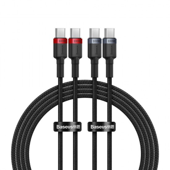 Baseus Cable Cafule USB-C to USB-C 100W2m 2psc Red Black Grey Black (P10318306003-01) (BASP10318306003-01)