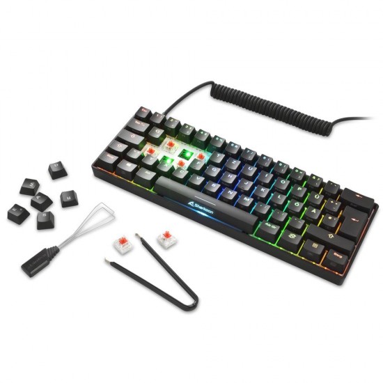 Sharkoon Skiller SGK50 S4 Gaming Μηχανικό Πληκτρολόγιο 60% με Kailh Red διακόπτες και RGB φωτισμό Αγγλικό US (SGK50S4BKRD) (SHRSGK50S4BKRD) Sharkoon Skiller SGK50 S4 Gaming Μηχανικό Πληκτρολόγιο 60% με Kailh Red διακόπτες και RGB φωτισμό Αγγλικό US (SGK50S4BKRD) (SHRSGK50S4BKRD)